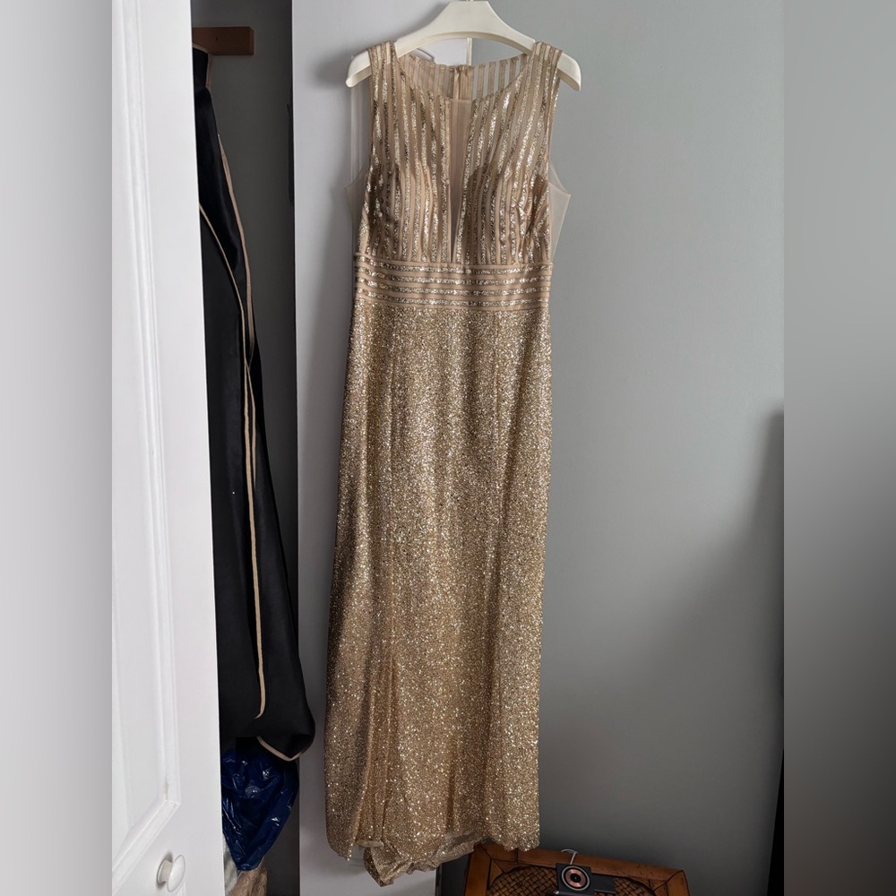 Elegant Gold Sequin Gown
